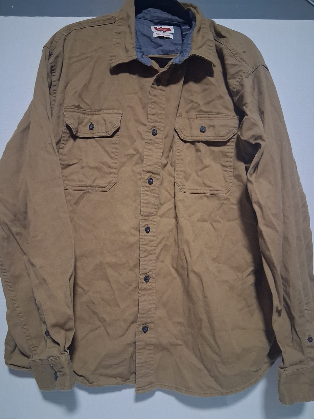 Mens Wrangler Tan Lightweight Shirt Jacket XL